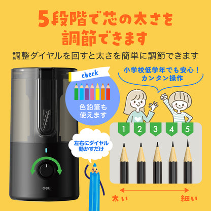 全自動鉛筆削り ブラック DLI-SESVA8BK