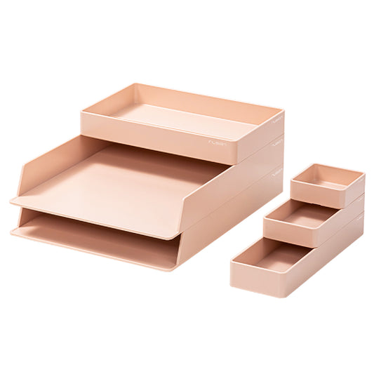 デスクオーガナイザーセット ピンク