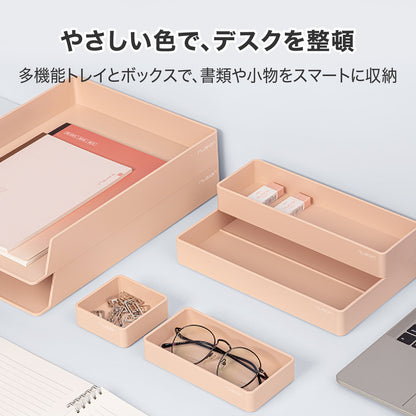 デスクオーガナイザーセット ピンク