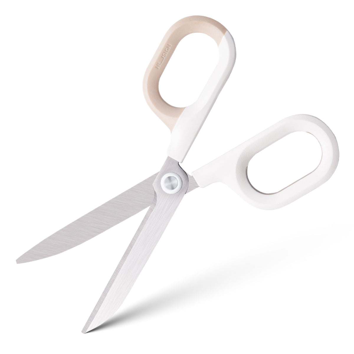 事務用ハサミ ホワイト×ブラウン バイカラー