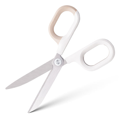 事務用ハサミ ホワイト×ブラウン バイカラー