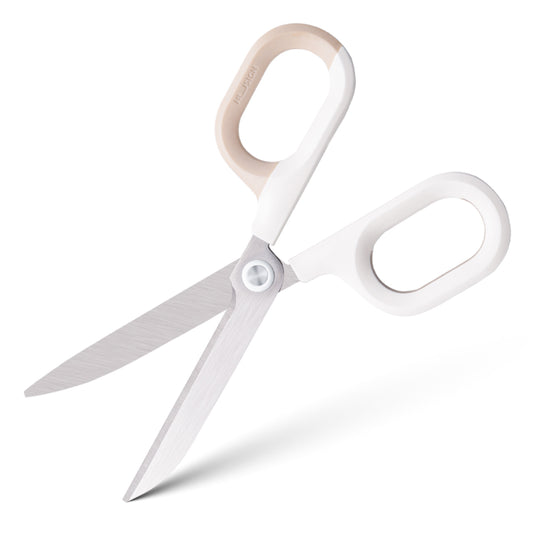 事務用ハサミ ホワイト×ブラウン バイカラー