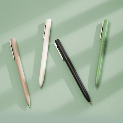 ゲルインクボールペン スタイリッシュボディ クリップノック マット質感 ベージュ