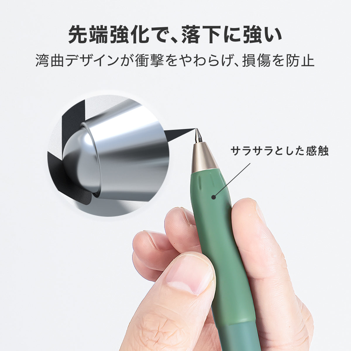 ゲルインクボールペン 快適グリップ付き バインダークリップ ネイビー