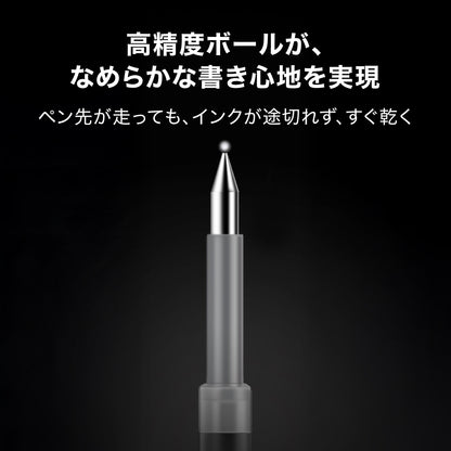 nusign　ゲルインクボールペン 三角ボディ 持ちやすい ホワイト　使用イメージ④