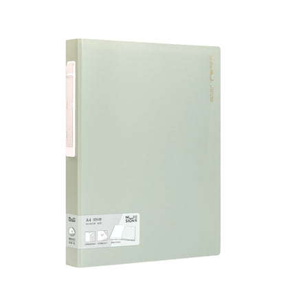 A4クリアポケットファイル 60ページ ページ番号付き グリーン