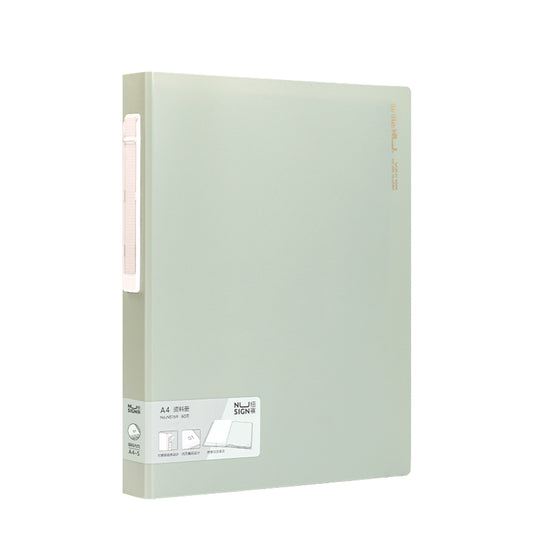 A4クリアポケットファイル 60ページ ページ番号付き グリーン