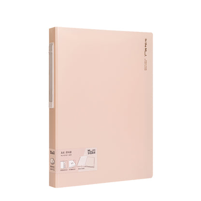 A4クリアポケットファイル 60ページ ページ番号付き ピンク