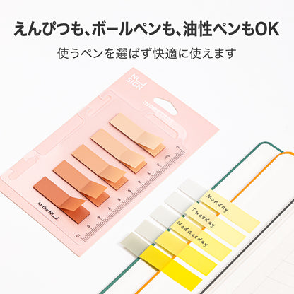 ふせん短冊型 フィルム インデックスタイプ メモリ付き透明プレート パープル