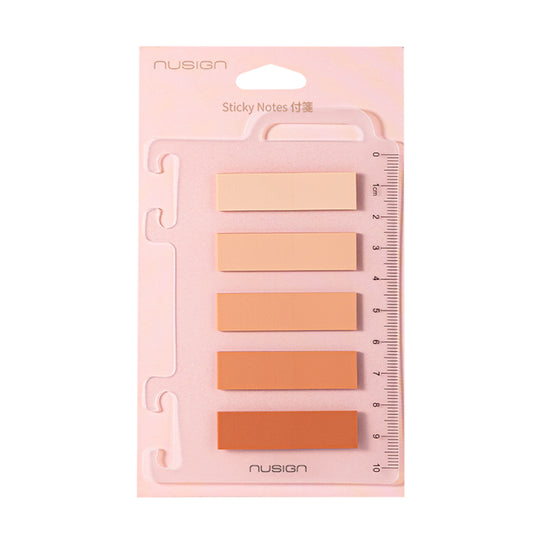 ふせん短冊型 フィルム インデックスタイプ メモリ付き透明プレート ピンク