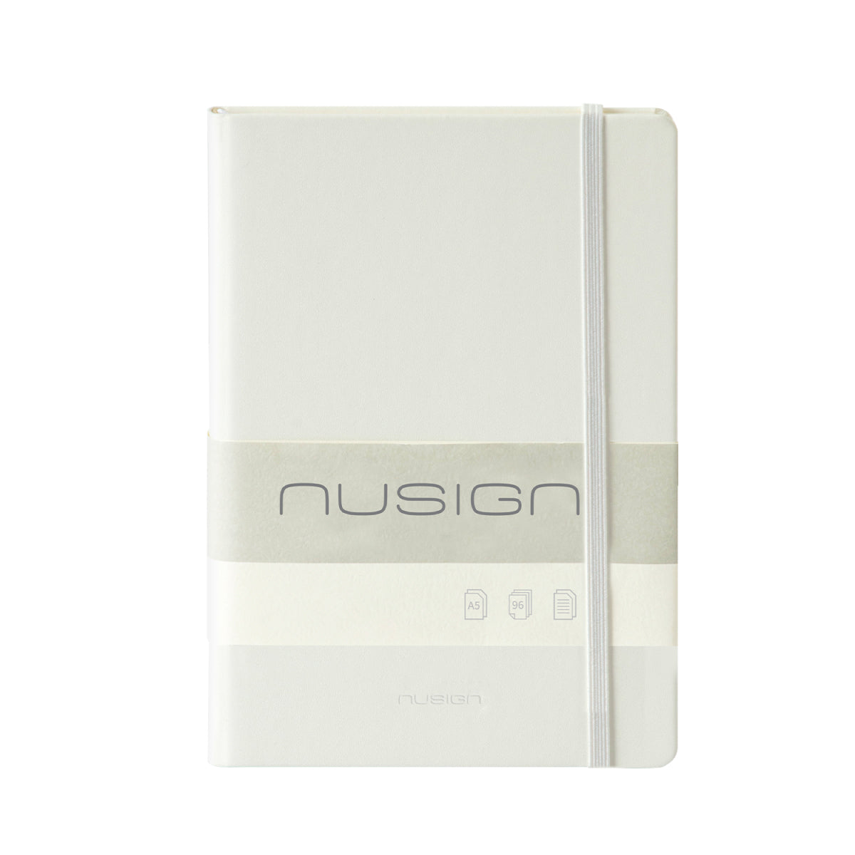 セミA5合皮カバーノートブック（96枚） ホワイト