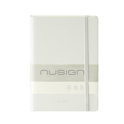 セミA5合皮カバーノートブック（96枚） ホワイト