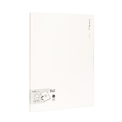 A4クリアポケットファイル 30ページ 折り返せる ホワイト