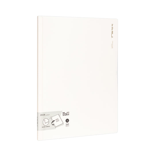 A4クリアポケットファイル 30ページ 折り返せる ホワイト