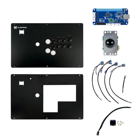 アーケードコントローラー カスタマイズ用オプション A02仕様-フロントパネルセット w/OLEDディスプレイ