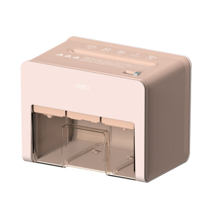 シュレッダー deli T925 ピンク A5サイズ 2.5L クロスカット 静音