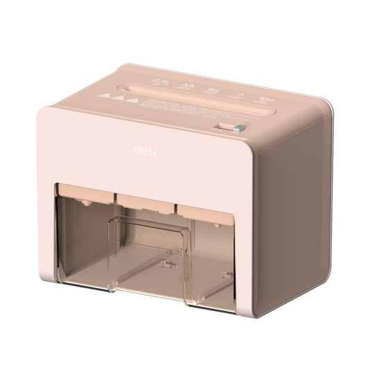 シュレッダー deli T925 ピンク A5サイズ 2.5L クロスカット 静音