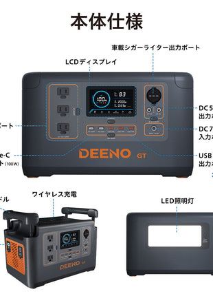ポータブル電源 DEENO S1500 + 200Wソーラーパネルセット版