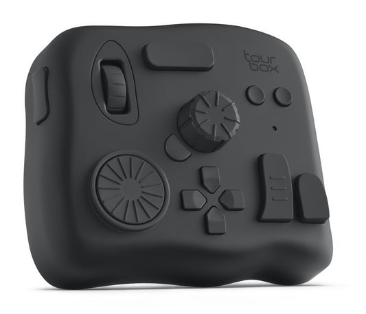 TourBox Elite 左手 デバイス キーボード Bluetooth adobe Windows Mac つまみ 手持ち 割り当て ツアーボックス エリートブラック TBECA-CB