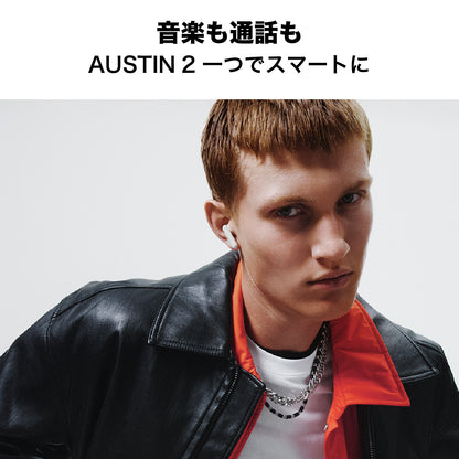 ワイヤレスイヤホン AUSTIN 2 完全ワイヤレス インナーイヤー IPX4 ミッドナイトブラック