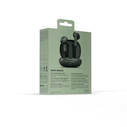 ワイヤレスイヤホン SANTA MONICA True Wireless Earbuds Bluetooth 6.0 パイングリーン