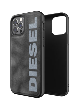 iPhone12/12Proケース Bleached Denim Case グレイ/ホワイト