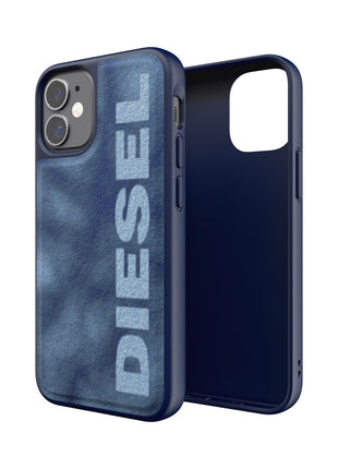 iPhone12miniケース Bleached Denim Case ブルー/ホワイト