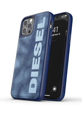 iPhone12/12Proケース Bleached Denim Case ブルー/ホワイト