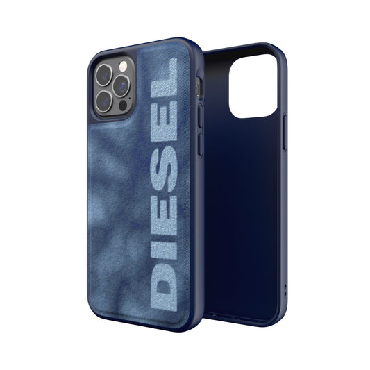 iPhone12/12Proケース Bleached Denim Case ブルー/ホワイト