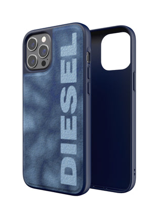 iPhone12ProMaxケース Bleached Denim Case ブルー/ホワイト