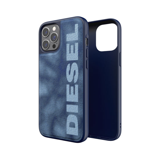 iPhone12ProMaxケース Bleached Denim Case ブルー/ホワイト