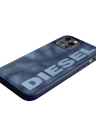 iPhone12ProMaxケース Bleached Denim Case ブルー/ホワイト