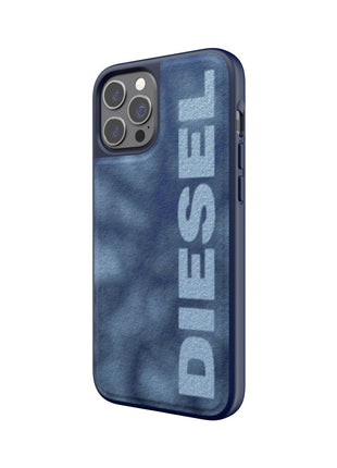 iPhone12ProMaxケース Bleached Denim Case ブルー/ホワイト