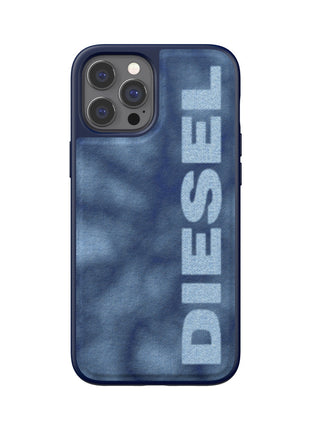 iPhone12ProMaxケース Bleached Denim Case ブルー/ホワイト