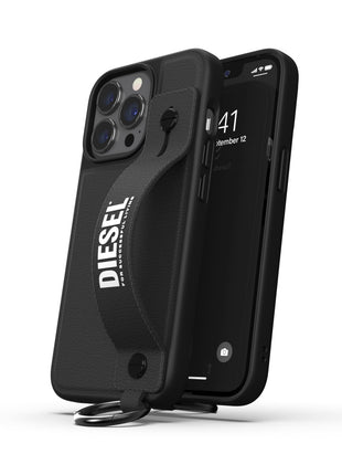 iPhone13Pro/13ケース Handstrap Case ブラック/ホワイト