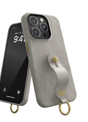 iPhone15Proケース Premiumハンドストラップ ベージュゴールド