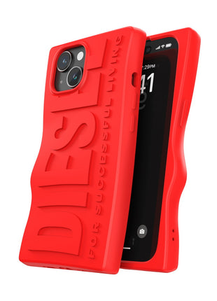 iPhone15ケース D By DIESEL Silicone レッド