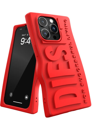 iPhone15Proケース D By DIESEL Silicone レッド