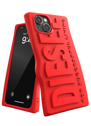 iPhone15Plusケース D By DIESEL Silicone レッド
