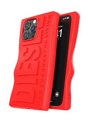 iPhone15ProMaxケース D By DIESEL Silicone レッド