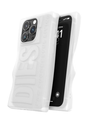 iPhone15Proケース D By DIESEL Silicone ミルキーホワイト