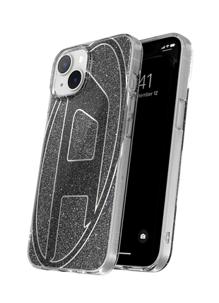 DIESEL iPhone14/13ケース Oval D Glitter ブラック
