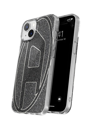 iPhone14/13ケース Oval D Glitter ブラック