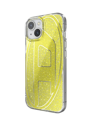 DIESEL iPhone15ケース Oval D Glitter ゴールド