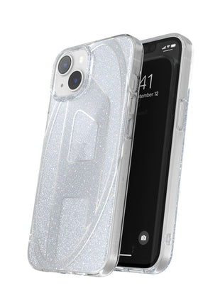 iPhone14/13ケース Oval D Glitter シルバー