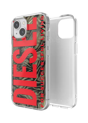 DIESEL iPhone15ケース Biscotto Camo レッド