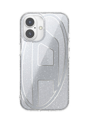 iPhone 16ケース Oval D Glitter シルバー