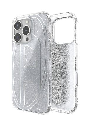 iPhone 16 Proケース Oval D Glitter シルバー