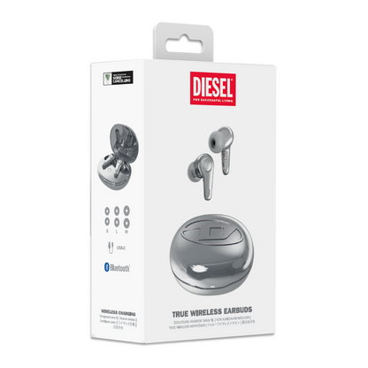 ワイヤレスイヤホン DIESEL True Wireless Earbuds ANC アクティブノイズキャンセリング シルバー