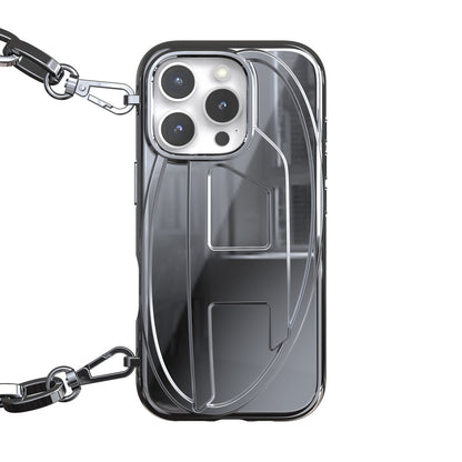iPhone 16 Proケース Oval D GLOSSY CHAIN シルバー